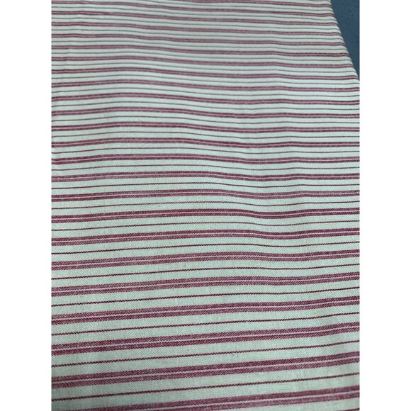 Red & Cream Striped Cotton Fabric 1 yard x 44" Wide - Picture 3 of 11